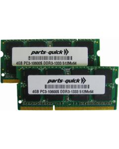8GB 2 X 4GB DDR3 Memory for Apple MacBook Pro 13" inch 2.3GHz Dual Core Intel Core i5 PC3-10600 204 pin 1333MHz MC700LL/A SODIMM RAM (PARTS-QUICK Brand)